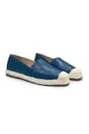 Buy_Heel Your Sole_Blue Basket Weave Pattern Espadrilles _at_Aza_Fashions