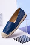 Heel Your Sole_Blue Basket Weave Pattern Espadrilles _Online_at_Aza_Fashions