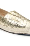 Heel Your Sole_Gold Basket Weave Espadrilles _Online_at_Aza_Fashions