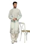 Buy_A!A By Abrar Ali_Ivory Cotton Matka Printed Floral Kurta And Salwar Set_at_Aza_Fashions