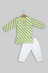 Buy_Champscloset_Multi Color Cotton Print Stripes Kurta With Pant Set _at_Aza_Fashions