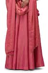 Buy_Mimamsaa_Fuchsia Lehenga And Blouse Munga Silk Woven Beads Round Trisha Embroidered Set _Online_at_Aza_Fashions