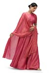 Buy_Mimamsaa_Fuchsia Chiffon Silk Woven Sequins Trisha Embroidered Dupatta _at_Aza_Fashions