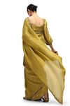 Shop_Mimamsaa_Green Tissue Silk Embroidered Sequin Anahita Saree With Running Blouse_at_Aza_Fashions