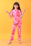Buy_Anthrilo_Pink Cotton Rich Printed Heart T-shirt With Pyjama_at_Aza_Fashions