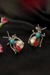 Buy_Mero Jewellery_Red Beetles Carved Earrings _at_Aza_Fashions