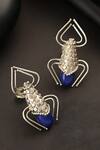 Buy_Mero Jewellery_Purple Lace Lapis Stone Embellished Earrings_at_Aza_Fashions