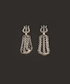 Buy_Mero Jewellery_Silver Plated Textured Detail Dangler Earrings _Online_at_Aza_Fashions