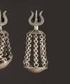 Mero Jewellery_Silver Plated Textured Detail Dangler Earrings _at_Aza_Fashions