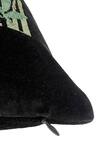House of Inari_Black 100% Cotton Velvet Embroidery Amazon Forest Leopard Cushion Cover _Online_at_Aza_Fashions