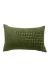 Buy_House Of Inari_Green 100% Cotton Velvet Embroidery Cushion Cover_at_Aza_Fashions
