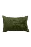 Buy_House Of Inari_Green 100% Cotton Velvet Embroidery Cushion Cover_Online_at_Aza_Fashions