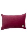 Shop_House Of Inari_Pink 100% Cotton Velvet Embroidery Abstract Work Cushion Cover_at_Aza_Fashions