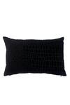 Buy_House Of Inari_Black 100% Cotton Velvet Embroidery Abstract Work Cushion Cover_Online_at_Aza_Fashions