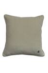 Shop_House of Inari_Off White 100% Cotton Velvet Embroidery Floral Bloom Cushion Cover _at_Aza_Fashions