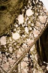 House Of Inari_Green Floral Parsi Embroidered Stole _Online_at_Aza_Fashions