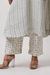 Sanjev Marwaaha_Ivory Mini Silk Hand Block Printed V Neck Kurta And Pant Set _Online_at_Aza_Fashions