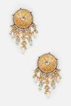 Buy_Dugran By Dugristyle_Multi Color Kundan Meenakari Work Pearl Embellished Earrings_Online_at_Aza_Fashions