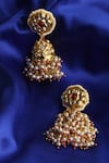 Dugran By Dugristyle_Multi Color Kundan And American Diamond Embellished Jhumkas_Online_at_Aza_Fashions