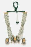 Dugran By Dugristyle_Green Kundan Natural Stone Embellished Choker Necklace Set_Online_at_Aza_Fashions