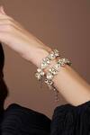 Shop_The Jewel Factor_Gold Plated Crystals Enchanting Embellished Bracelet - Single Pc_Online_at_Aza_Fashions