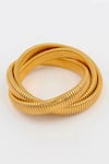 Shop_THE JEWEL FACTOR_Gold Plated Carved Greek Goddess Bangle _at_Aza_Fashions