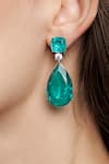 The Jewel Factor_Blue Crystals Ocean Droplet Earrings _Online_at_Aza_Fashions