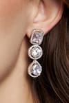 The Jewel Factor_Silver Plated Crystals Symphony Earrings _Online_at_Aza_Fashions