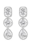 The Jewel Factor_Silver Plated Crystals Symphony Earrings _at_Aza_Fashions