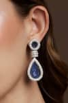 The Jewel Factor_Blue Crystals Sapphire Splendor Earrings _Online_at_Aza_Fashions