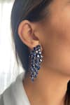 Buy_THE JEWEL FACTOR_Blue Crystals Alyssa Embellished Dangler Earrings _at_Aza_Fashions