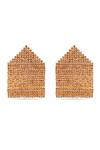 Buy_The Jewel Factor_Gold Plated Crystals Eiffel Embellished Earrings _Online_at_Aza_Fashions