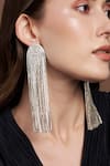 The Jewel Factor_Silver Plated Crystals Anastasia Cascading Long Earrings _Online_at_Aza_Fashions