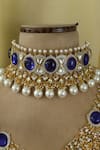 Studio6 Jewels Blue Stones, Beads Embellished Choker Set Online at Aza Fashions Studio6 Jewels_Blue Stones, Beads Embellished Choker Set _Online_at_Aza_Fashions