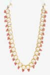 Buy_Ruby Raang_Gold Plated Kundan Hand Embellished Long Necklace _Online_at_Aza_Fashions