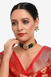 Buy_Ruby Raang_Multi Color Kundan Beaded Embellished Choker Necklace Set _at_Aza_Fashions