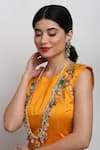 Buy_Ruby Raang_Multi Color Kundan Embellished Long Necklace Set _at_Aza_Fashions