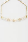 Buy_Ruby Raang_Gold Plated Pearl Embellished Choker _Online_at_Aza_Fashions