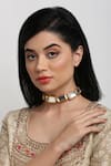 Buy_Ruby Raang_Gold Plated Kundan Stone Embellished Necklace _at_Aza_Fashions