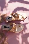 Buy_Shradha Hedau Footwear Couture_Beige Cutdana Adira Embellished Kolhapuri Wedges _at_Aza_Fashions