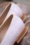 Shradha Hedau Footwear Couture_Beige Embroidery Zardozi Moccasins _at_Aza_Fashions