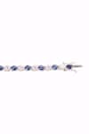 Prata_White Imported Cubic Zirconia Alea Oval Stone Tennis Bracelet _Online_at_Aza_Fashions