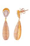 Shop_Prata_White Crystals Vortex Stone Studded Danglers _at_Aza_Fashions
