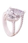 Shop_Prata_White Crystals Luminous Pear Sparkler Ring _at_Aza_Fashions