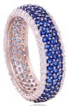 Buy_Prata_Blue Crystals, Stones Spectrum Sparkle Ring _at_Aza_Fashions