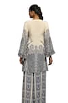 Buy_Ritu Kumar_Off White Silk, Viscose Round Joshika Paisley Bloom Print Kurta With Palazzo _Online_at_Aza_Fashions