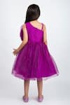 Shop_Jelly Jones_Wine Organza Embellished Rosette Rosa Dress_at_Aza_Fashions