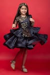 Buy_Jelly Jones_Black Embellished Bow Layered Dress_Online_at_Aza_Fashions