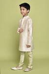 Shop_Petite Pomme_Cream Silk Embroidery Thread Straight Kurta _Online_at_Aza_Fashions
