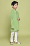 Shop_Samyukta Singhania_Green Rayon Embroidered Sequin Straight Kurta _Online_at_Aza_Fashions